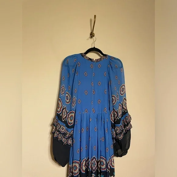 FARM Rio Blue Ainika Tiles Maxi Dress - Picture 12 of 16